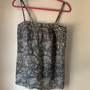 Vince Paisley Print Tank Top- s
